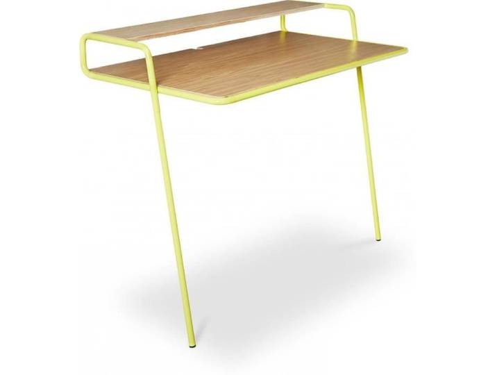 Table inclinable en métal et bois scandinave Jaune