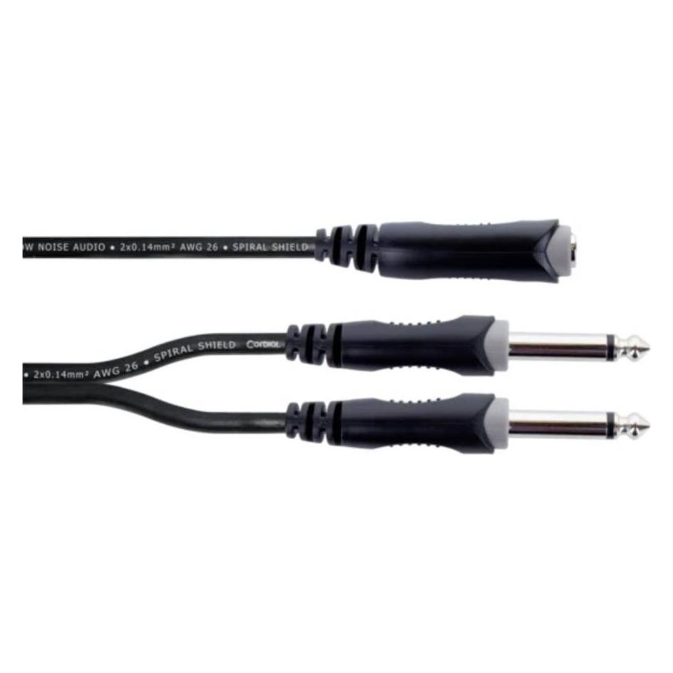 Cordial EY 0,3 GPP XLR Y-Adapter (1x Klinkenbuchse 6.3 mm (mono) - 2x Klinkenste (0.30 m, XLR Kabel) (14887)