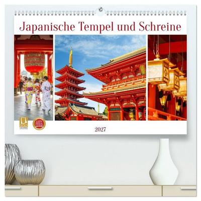 Japanische Tempel und Schreine (hochwertiger Premium Wandkalender 2027 DIN A2 quer), Kunstdruck in Hochglanz