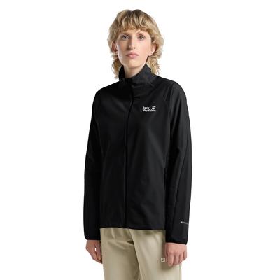 Outdoorjacke JACK WOLFSKIN "PRELIGHT STRIDE JKT W", Damen, Gr. XL (46), schwarz, Obermaterial: 100% POLYESTER. Futter: 100% POLYESTER, Jacken Outdoorjacke, mit UV-Schutz, leicht verstaubar, windabweisend, atmungsaktiv