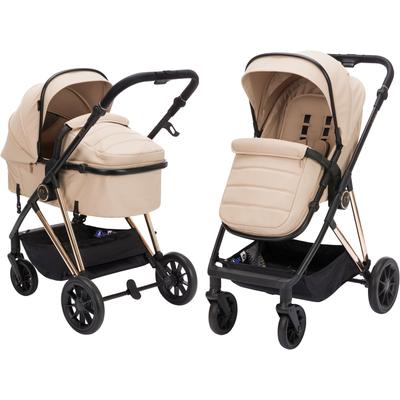 Kombi-Kinderwagen FILLIKID "Fill Elix", Kinder, beige (natur), Stahl, Kinderwagen, Babywanne einfach zum Sportsitz umbaubar