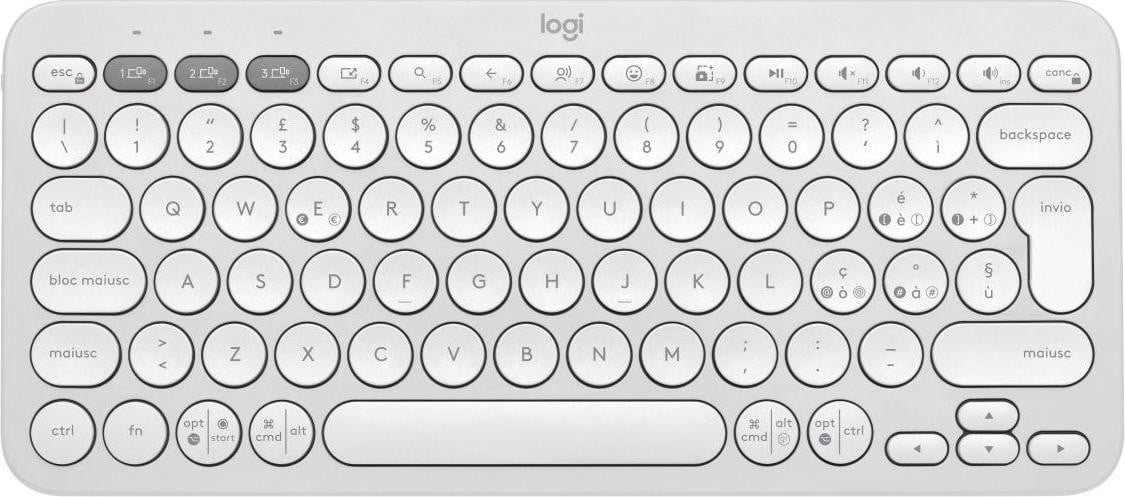 Logitech Pebble Keys 2 K380s Draadloos Bluetooth Mini Toetsenbord Wit