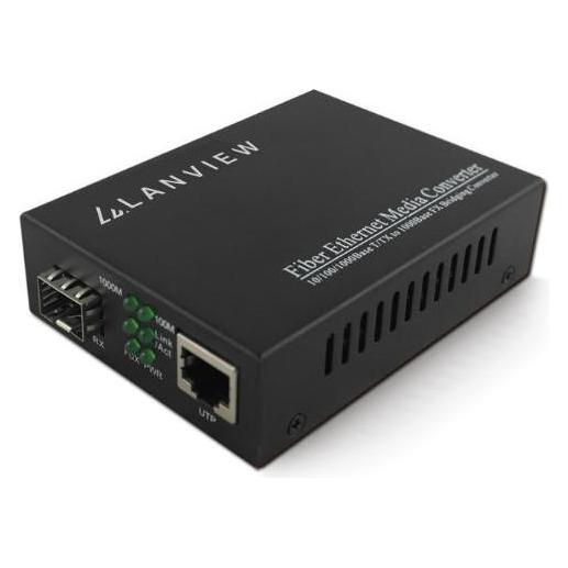 Lanview 10/100/1000Base-T RJ45 to (LVN-MED-SFP-1000BASE-X)