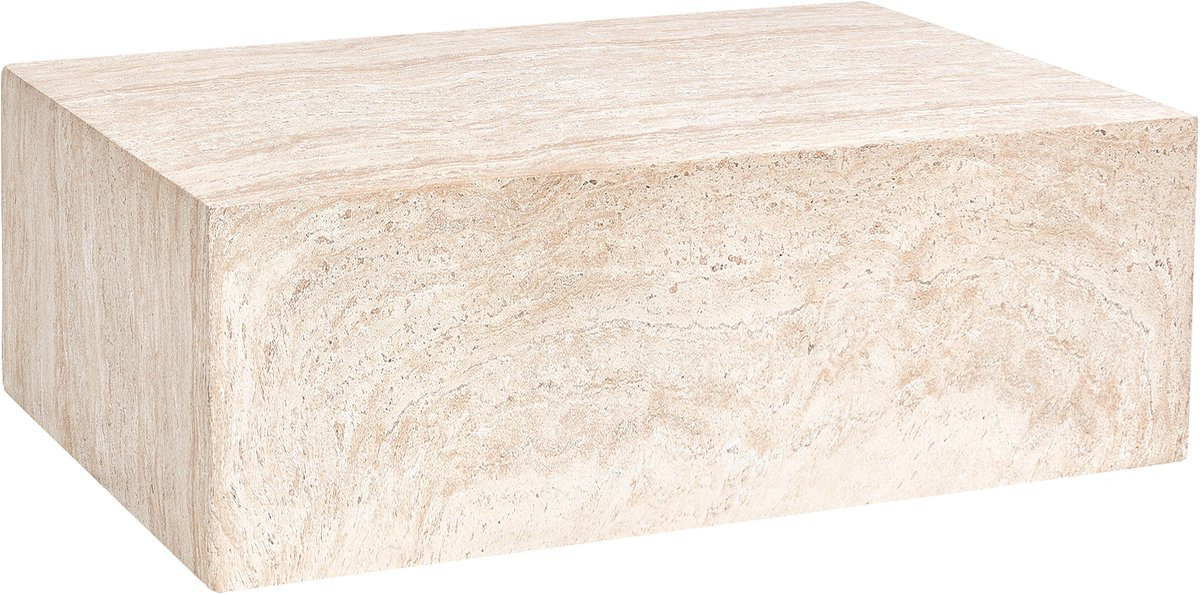 Beliani Salontafel Nobres Beige Lichtbeton Travertijn Effect