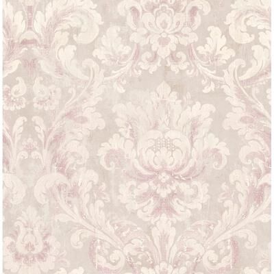 Seabrook Designs Laya Damask Unpasted Wallpaper