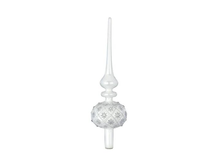 Weihnachtsbaumkugel DECOR , weiss (weiß), H:31cm, Glas, Weihnachtsbaumkugeln, Weihnachtsbaumkugel