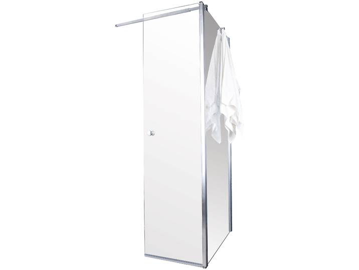 geteilte Dusch-Flügeltür SANOTECHNIK Sanoflex Grande , grau (chromfarben), H:195cm, Duschtüren, geteilte Dusch-Flügeltür