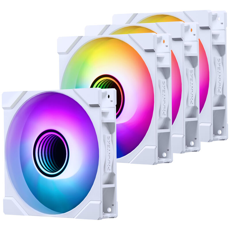 PHANTEKS "4er Pack" 1x M25 Gen2 PWM D-RGB Lüfter & 3er Pack Reverse Blade Lüfter, 120mm - weiß