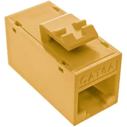 InLine 8er Pack  Keystone RJ45 Buchse/Buchse, ungeschirmt, Cat.6A, gelb (Keystone Modul), Zubehör Netzwerk