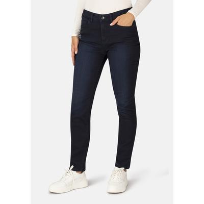 5-Pocket-Jeans STOOKER WOMEN "Zermatt Thermo Straight Fit Jeans", Damen, Gr. 42, Länge 32, schwarz indigo, Denim/Jeans, 63% Baumwolle, 34% Polyester, 3% Elasthan, straight fit lang, Jeans 5-Pocket-Jeans, Straight Fit Casual Clean Wash Denim Jeans...