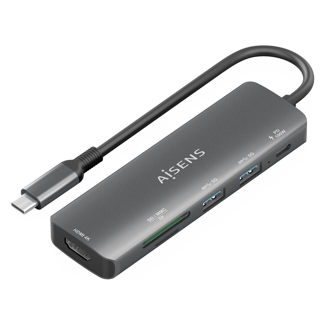 Aisens ASUC-6P023-GR (USB-C, 3 Ports) (ASUC-6P023-GR)