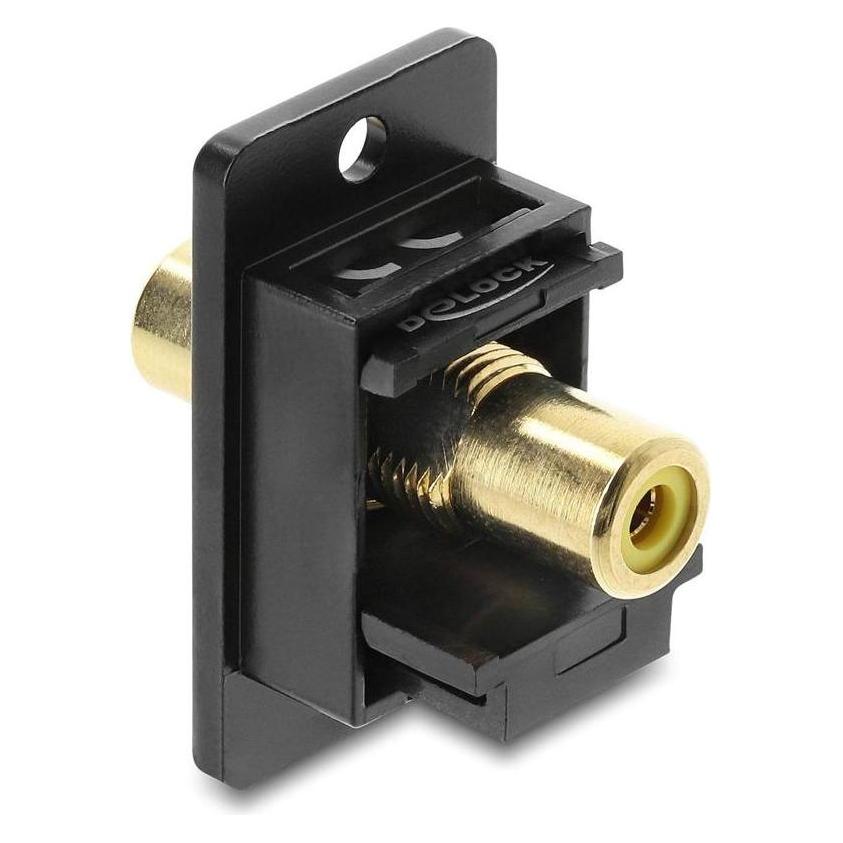 Delock Panel Mount Cinch Buchse zu Cinch Buchse vergoldet ge (91113)