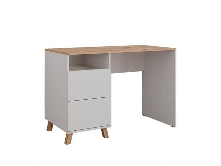 Coiffeuse Karen 110cm sans miroir Blanc/Chêne Artisan Vicco 56296
