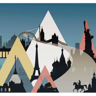 Vliestapete KOMAR "Digitaldruck Vlies - Sightseeing - Größe 300 x 280 cm", bunt, B:300m L:280m, Vlies, Tapeten, Kinderzimmer