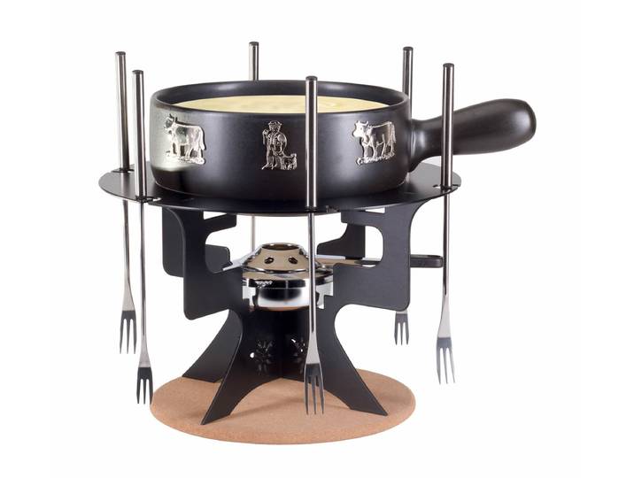 Nouvel Mini Fondue Bar Pin Käsefondue Set 11-tlg