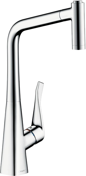Hansgrohe Metris Spültischmischer Chrom mit Ausziehbrause