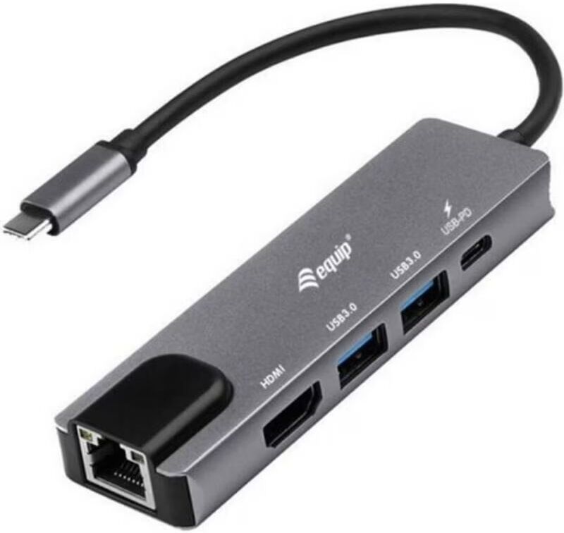 Equip Docking Station Usb Tipo C 5 En 1 Hdmi Rj45 32 100w Pd Talla Única Unisex