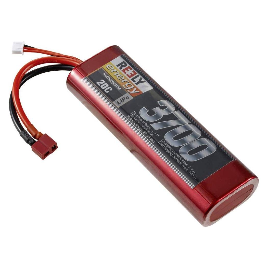 Reely Modellbau-Akkupack (LiPo) 7.4V 3700 mAh Zellen-Zahl: 2 20 C Hardcase T-Stecksystem (3700 mAh, 7.40 V) (RE-7851468)