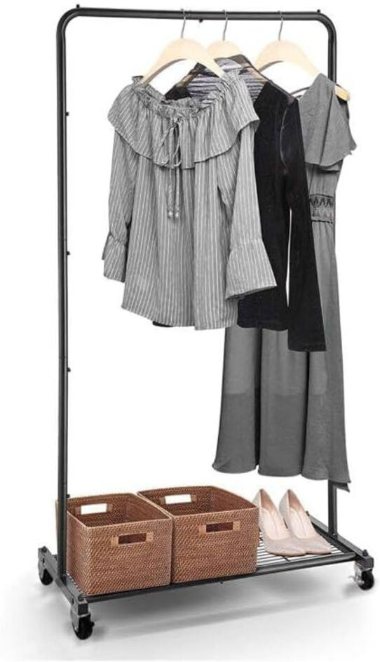 Rebrilliant 73 cm Rolling Clothes Rack