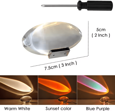Inspire Curations Crystal Eye Of The Sky LED Table Lamp For Modern Home Decor 3 Colors Adjustable