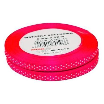 Brewis Rosa gepunktetes Satinband 6mmx22m (47593323)