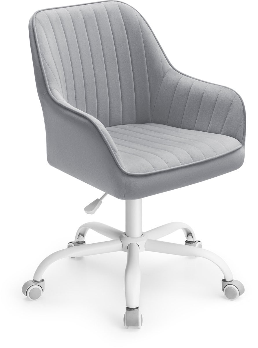 SONGMICS Bureaustoel - Fluwelen Relaxfauteuil - Draaibaar en Verstelbaar