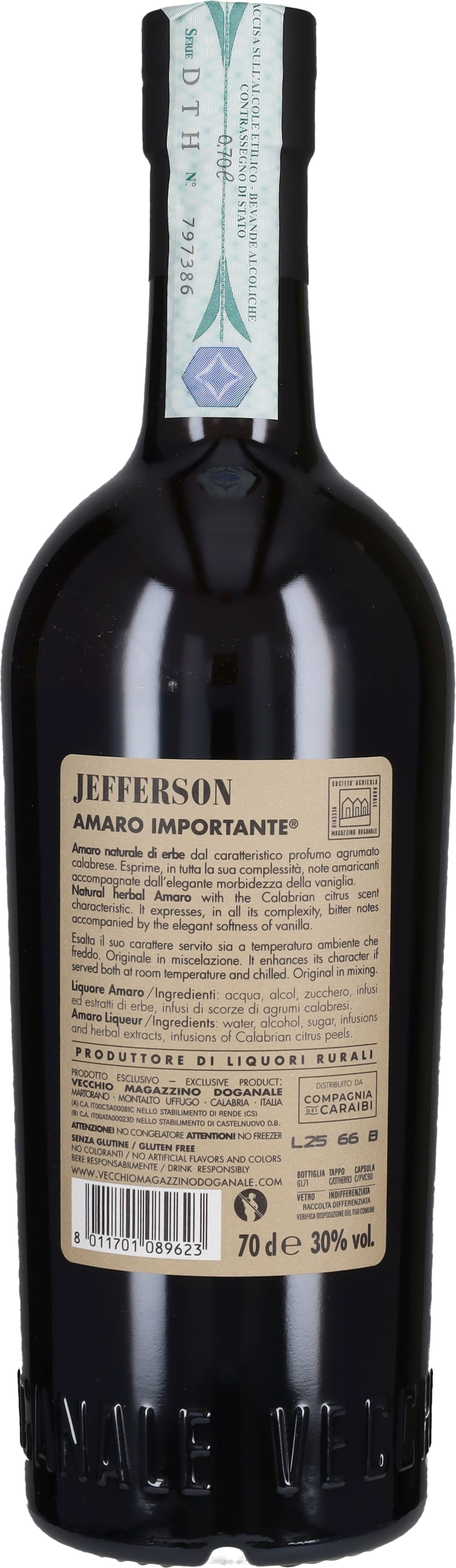 Vecchio Magazzino Doganale Amaro Importante 'Jefferson'