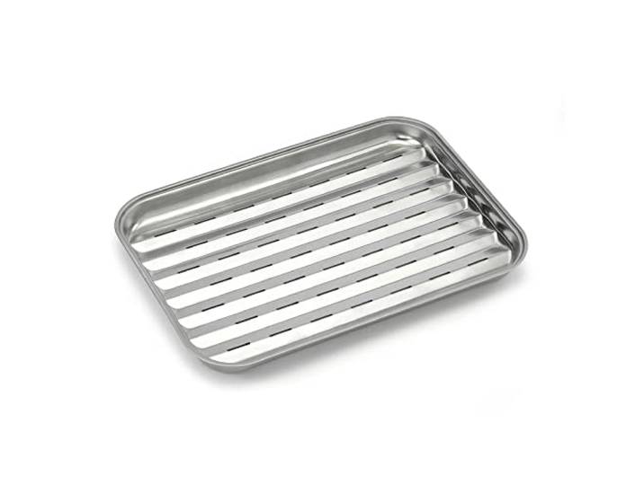 Barbecook herbruikbare grillpan, grillschaal, barbecue accessoire, uit rvs