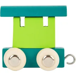 small foot - Holzbuchstaben-Zugwagen Grün - 12 Stück