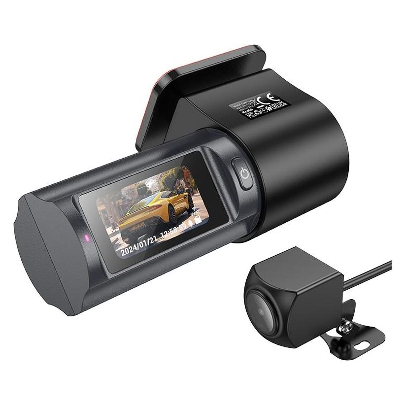 Hoco Dash + Rear Camera DV8, 2K, 1.47inch LCD, schwarz (Eingebautes Display, 2K) (48577997)