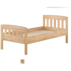 Erst-Holz Stabiles Buchen-Einzelbett Seniorenbett in zeitlosem Stil 100x200 mit wählbarem Zubehör V-60.76-10 Rollrost inkl.