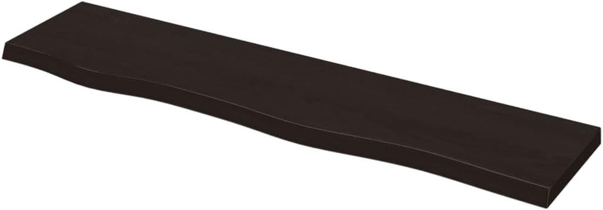 Massief Eikenhouten Wandplank Rustiek Donkerbruin 80x20 cm