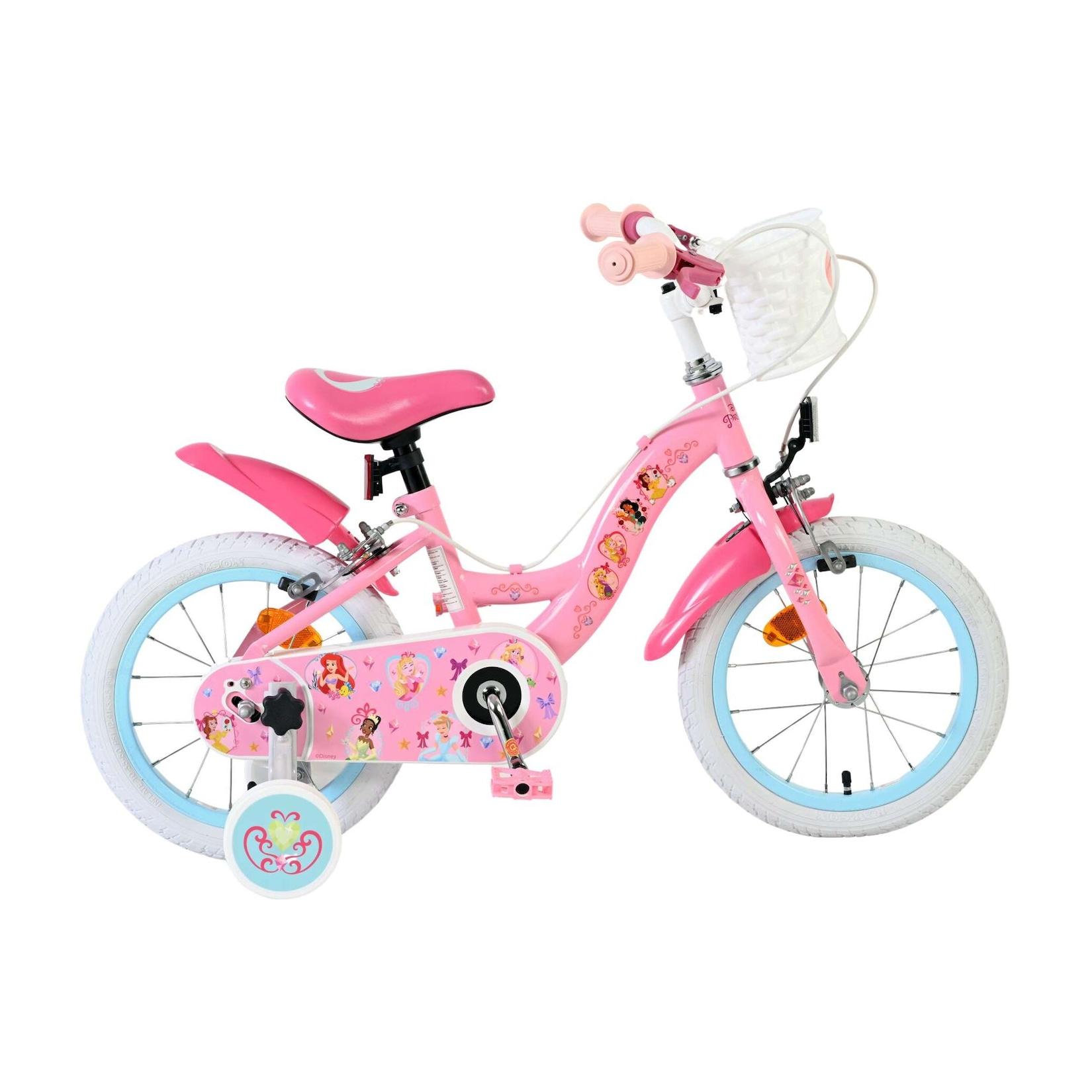 Volare Kinderfahrrad Magic Royals für Mädchen 14 Zoll Kinderrad in Rosa, Zwei Handbremsen