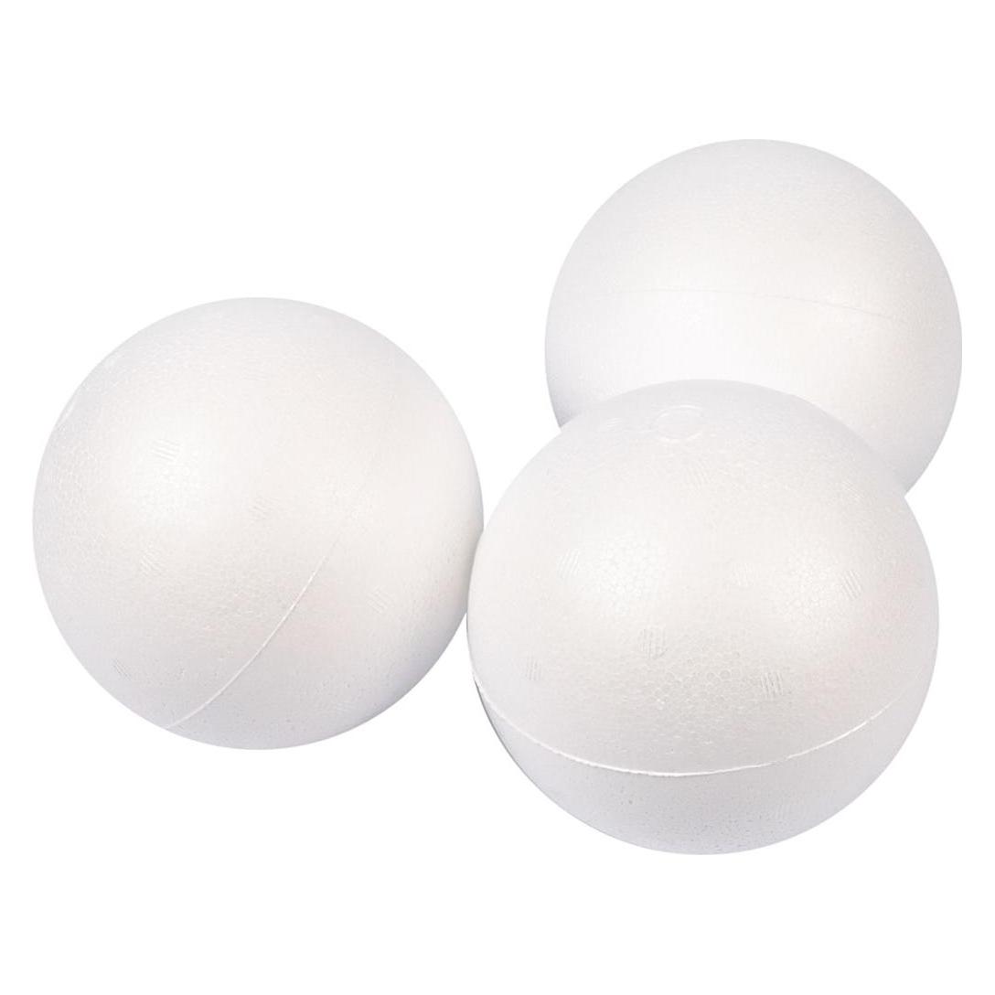 Creativ Company Styropor-Kugeln 10 cm, Weiss, 25 Stück (54310)