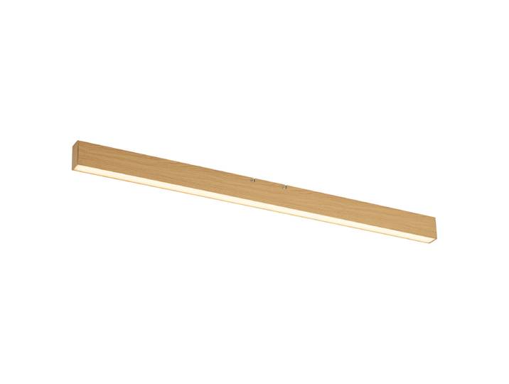 Plafonnier moderne aspect bois ocre avec LED intégrée, dimmable 3