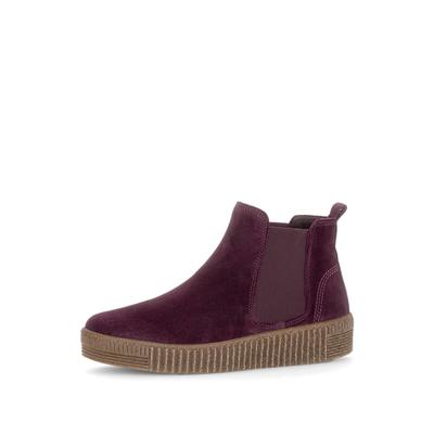 Chelseaboots GABOR "Chelsea Boot", Damen, Gr. 44, lila (lila, bordeaux), Schuhe Chelseaboots