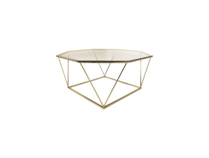 Design Couchtisch „Osterlen“ Ø 100 cm, Messing Messing, Transparent VE DESIGN
