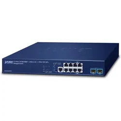 Planet L3 4-Port GE MGS-6320-8T2X (8 Ports), Netzwerk Switch, Schwarz