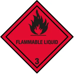 Gefahrzettel Kl. 3 Flammable Liquid, 100x100mm