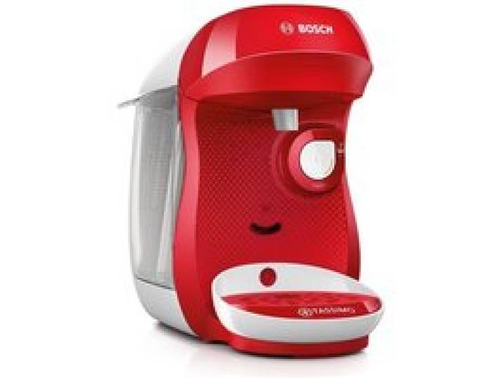 Machine à café multi-boissons - BOSCH TAS1006 - TASSIMO T10 HAPPY - Rouge et blanc - Arrêt automatique - T-Disc