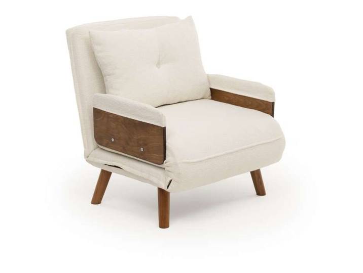 Bettsofa Cosmo Weiß Stoff B 77 T 82 cm - Farbe: weiss - Bettsofa