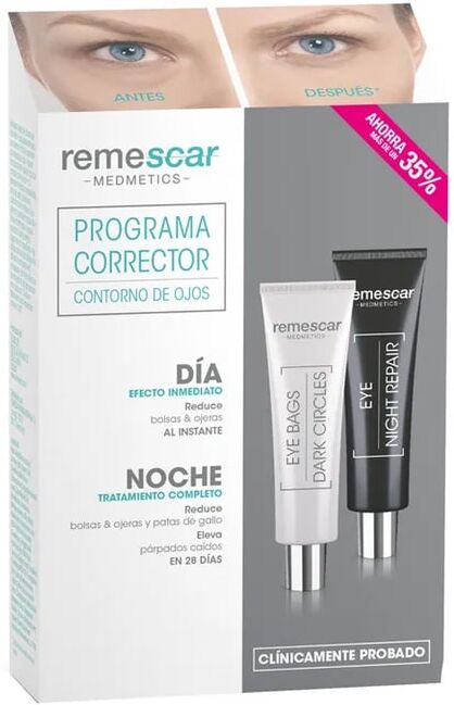 Remescar PROGRAMA CORRETOR CONTORNO DE OLHOS COM PAPOS E OLHEIRAS DIA E NOITE 2 Unids