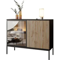 KOMMODE ECLIPSE K104 mit Beleuchtung,Schwarz Eiche Wotan