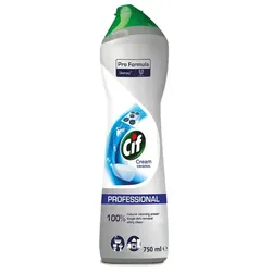 CIF Professional Cream Original 750 ml Scheuermilch mit natürlichen Mikrokristallen für strahlenden Glanz