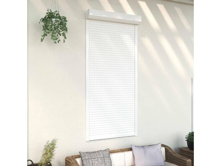 vidaXL Rollladen Weiß 100 x 210 cm Aluminium und Polyurethan
