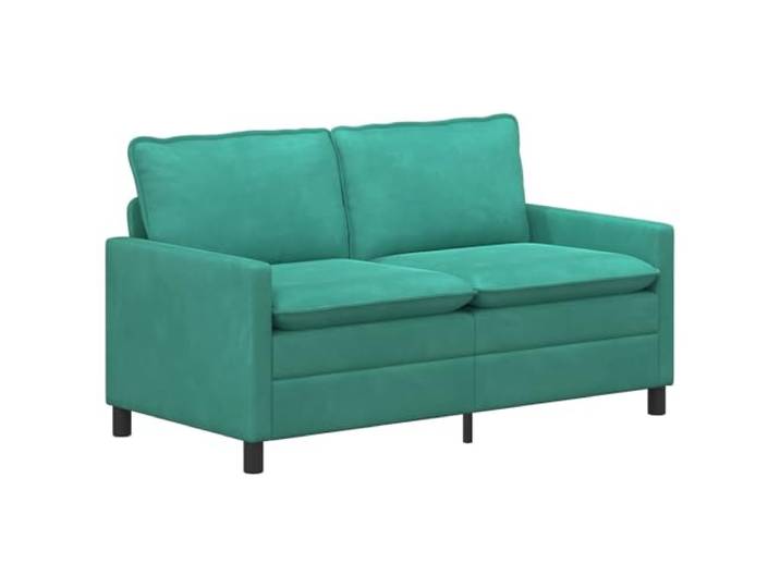 IBUQDDV Sofa Türkis 156 x 81 x 87,5 cm Samt Rechteckige Form, klare Linien, Metallrahmen, gepolsterte Rückenlehne, geschwungene Armlehnen, trockenes Tuch