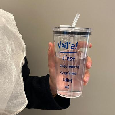 Uplifted Trends Cute Bow Tumbler Cup With Straw Lid Clear Iced Coffee Water Bottle plastic Bowknot