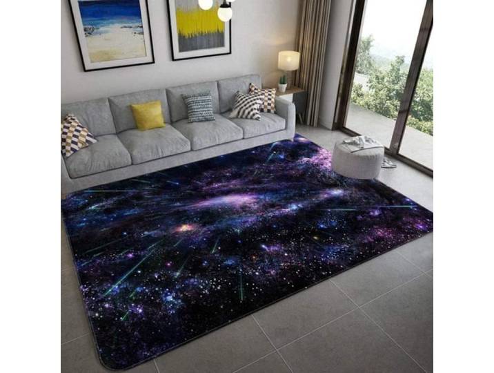 Tapis Voie lactée Galaxie Coloré Salon Chambre 3D Imprimé Ménage Grande Surface 60x90cm