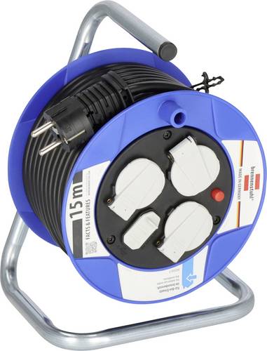 Brennenstuhl 1079180600 Kabeltrommel 15m Schwarz Schutzkontakt-Stecker
