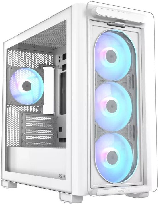 Asus A23 PLUS RGB Tempered Glass Micro ATX Gaming Case - White